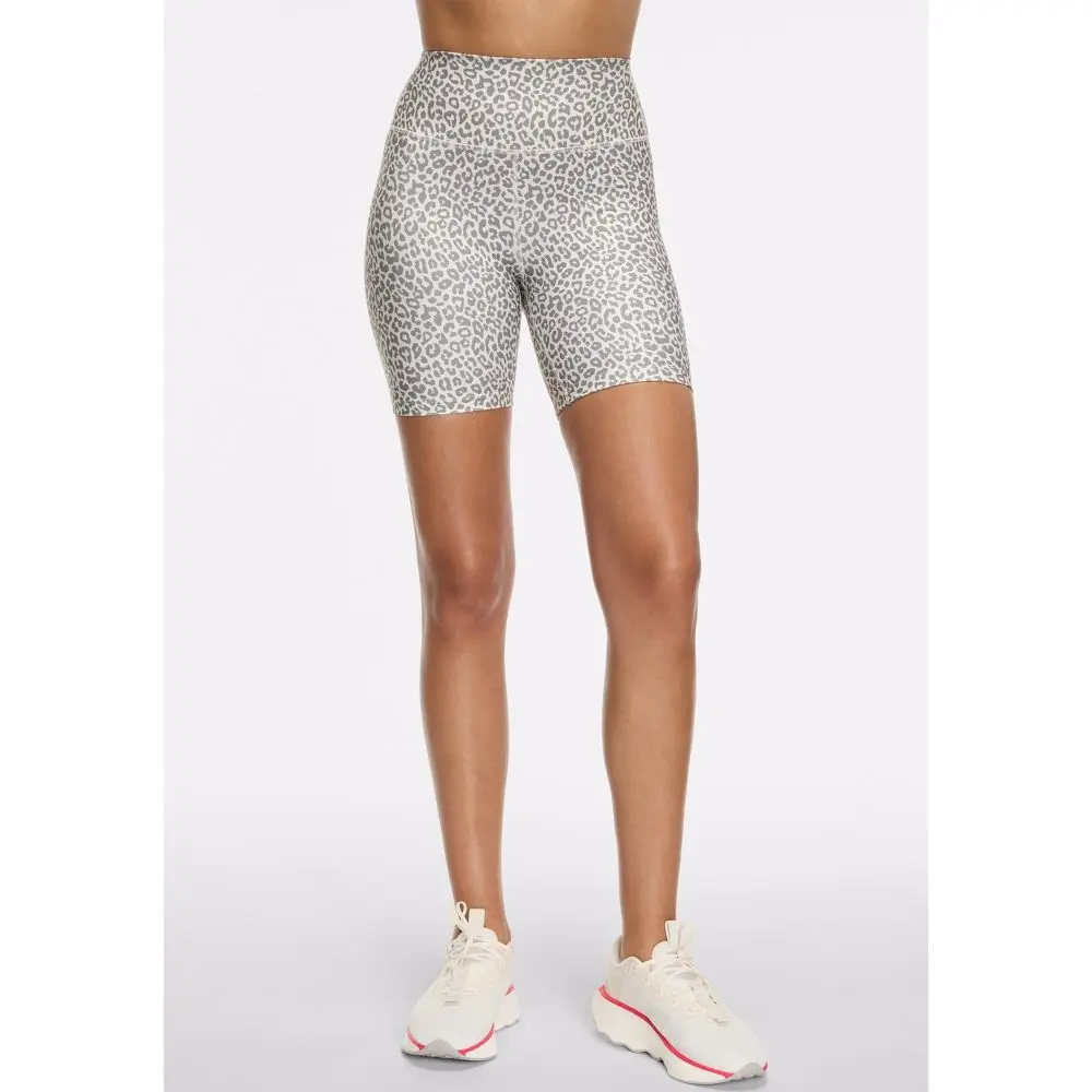 Peloton Women's Cadent High Rise Bike Short 7" Stone Animal Print S