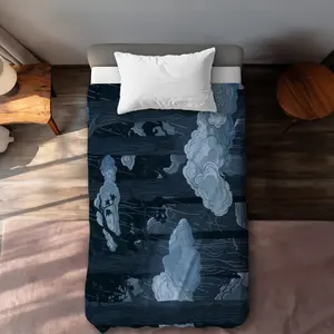 MWW C1DCTXLWV40480 Sneaky Clouds White Twin Size Extra Long Duvet Cover - Stylish Home Decor Upgrade