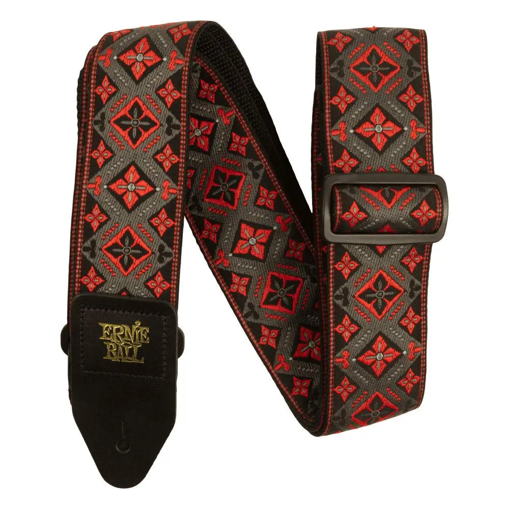 Classic Jacquard Guitar Strap/Bass Strap -Red King