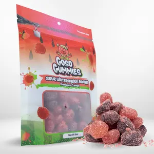 Goso Gummies Sour Watermelon Viral Gusher Bombs - 6oz Bag - Ultimate Sour Candy Fruity Explosion