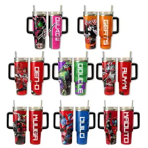 40oz/ 30oz/ 20oz Kamen Rider Tumbler Collection, Tumbler With Handle Straw, Gift for Fan