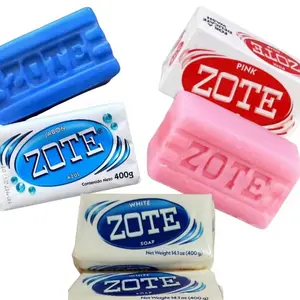 Zote Laundry Soap 1 Bar 400g (14 oz) – Blue or Pink – Multi-Purpose Cleaning Soap