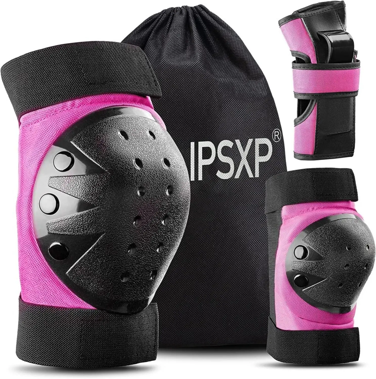 Knee Pads Set, Protective Gear for Kid Children Teenager Adult-6Pcs-M