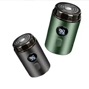 Electric Mini Shaver, Waterproof Portable Usb Rechargeable Razor with Lcd Display, Washable Beard Trimmer for Men, Great for Travel and Home Use, Barber Equipment, Shaver for Men, Shaving Products