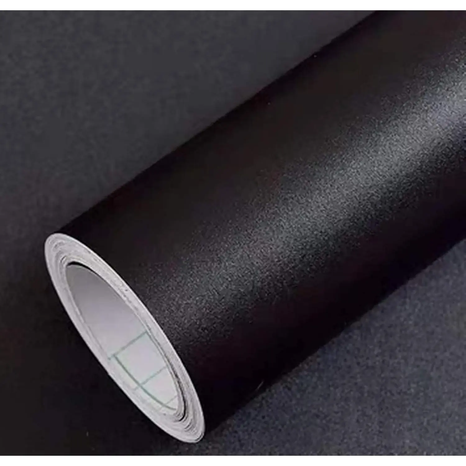 Matte Black Contact Paper Solid Wallpaper Plain Vinyl Film Self-Adhesive Wallpaper Drawer Peel-Stick Countertop, 16"x120",Black