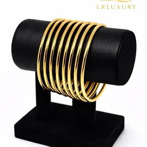 76 Classic Gold Laminated 14K Semanario Bangle Set