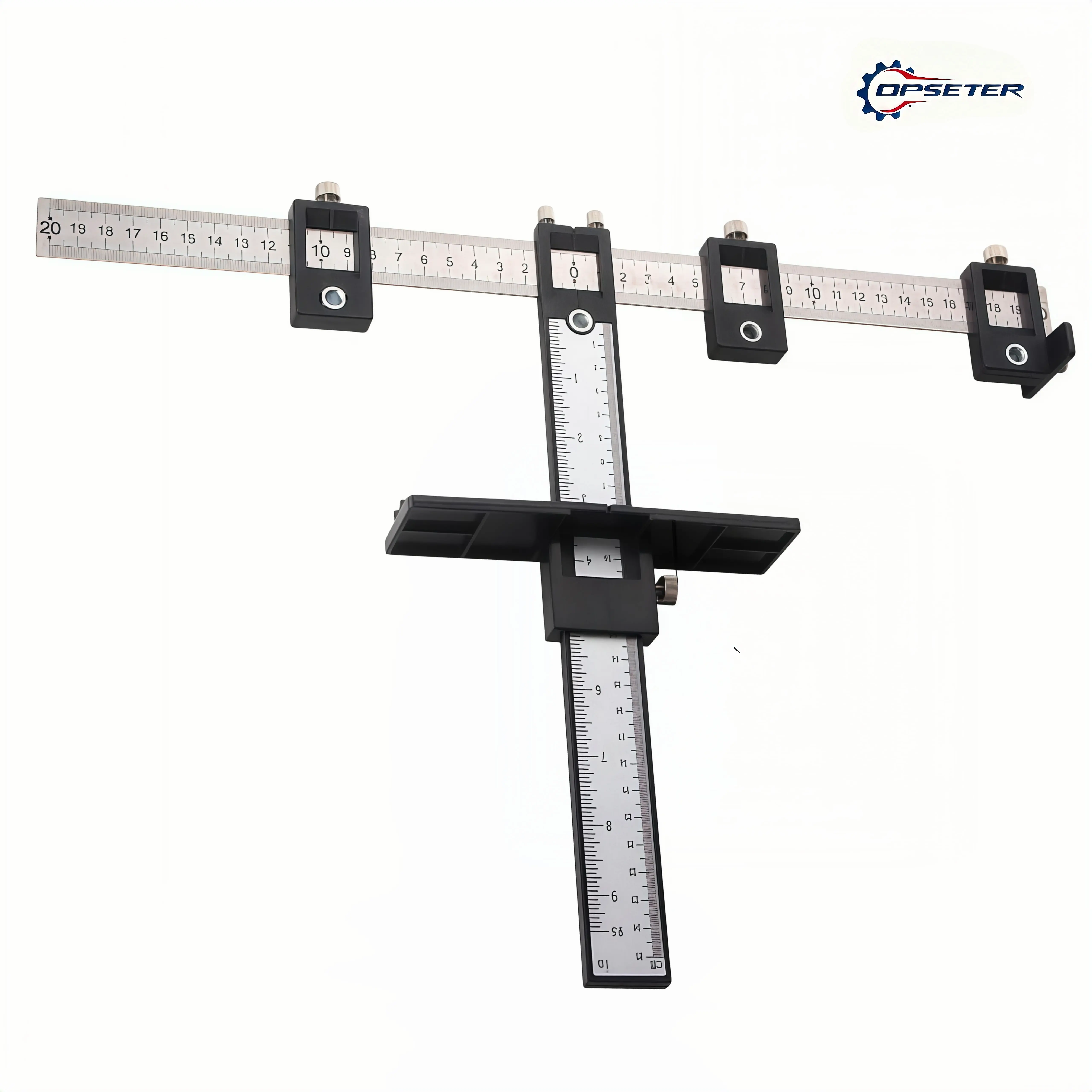 OPSETER Cabinet Hardware Jig Punch Locator Drill Guide - Versatile Tool for Handles, Knobs, Doors, Drawers, Creates Precise Holes, Ensures Accurate Drilling Positions, Ideal for DIY Enthusiasts (Default Design)