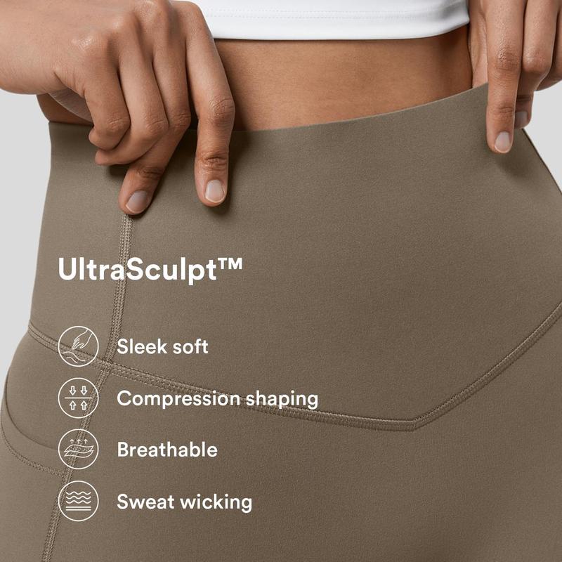 Halara UltraSculpt High Waisted Tummy Control Pocket Shaping Training Biker Shorts 7''