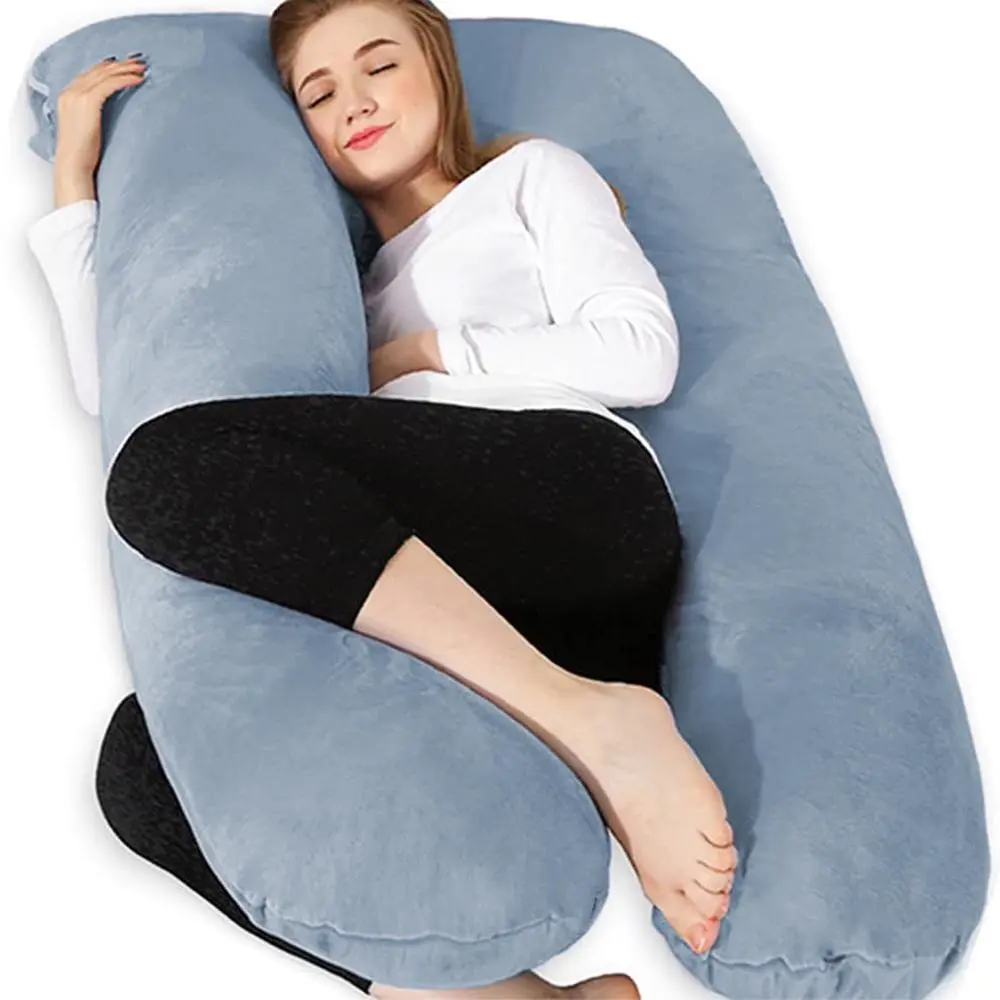 Chilling Home Pregnancy Pillows U-shaped Full Body Maternity Pillow 55 Inch for Back, Legs, Belly & Hips Support with Softness for Relaxation pregnancy pillow Density
