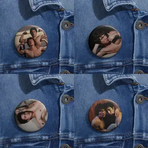 Heated Rivalry Pinbacks - Hudson Williams and Connor Storrie Pin Buttons, Celebrity Crush Pinbacks
