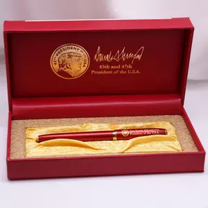 President Trump 2nd Term Executive Order Pen - Red & Gold Collectible Pen with Premium Display Box