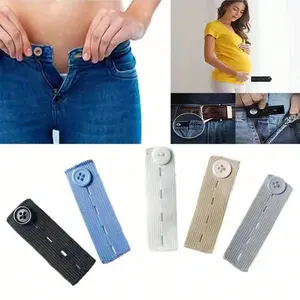Adjustable Elastic Belt Extender, Interlocking Buckle, DIY Fashion Accessory, Unisex, Easy Install, Sliding Belt Adjustable, for Jeans and Casual Pants