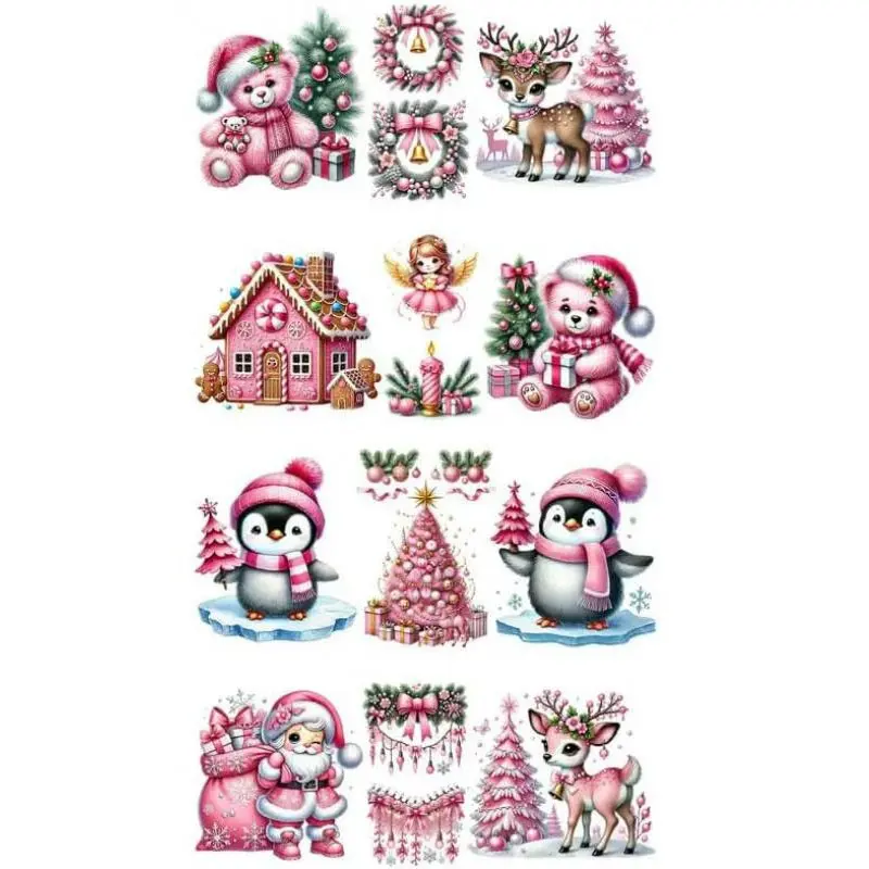 4pcs Christmas Winter Snowman UV DTF Cup Wraps Winter UV DTF Transfer Waterproof Sticker for Glass Cups Furniture Craft DIY Crafts Rub on Transfer Stickers for DIY Water Bottle Laptop Decal Car Sticker Sheets