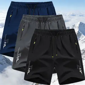 3pcs Men's Lightweight Casual Shorts - Elastic Waist with Adjustable Drawstring, Side Pockets, Breathable Fabric for Basketball, Running, Beach & Outdoor Sports - Athletic Shorts, Workout Gear, Regular Fit, Comfortable Fit, Gym Enthusiasts