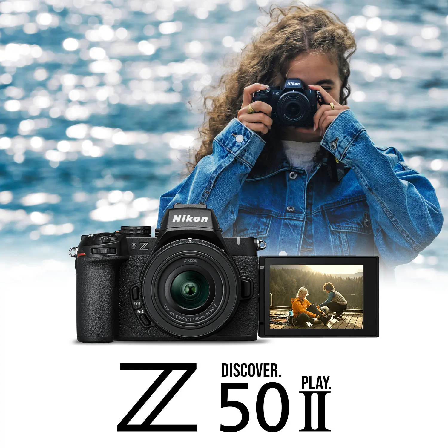 Nikon Z50 II Compact Digital Mirrorless Camera Gadget with 16-50mm Lens, Flash, DLX Bundle Device
