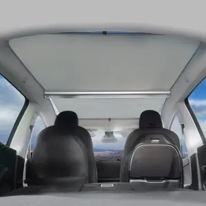 Glass Sunroof Sunshade for Tesla Model Y 2021-2023, Shading and Heat Insulation, Retractable Rolling Storage