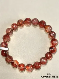 ZCJ Crystal Red Glue Flower Bracelet