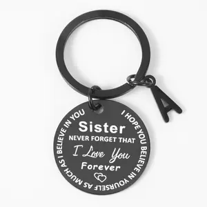 Personalized Stainless Steel Keychain Gift For Sister