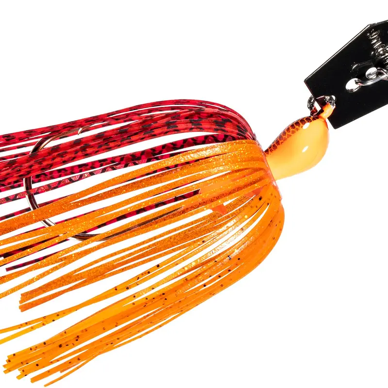 Z-Man Original Chatterbait Swim Jig - 3/8 oz Bladed Body Fishing Lure, 4.5 in Artificial Lure with Patented Design, Trademarked Hex-Blade Weed-Guard, Strong Vibration, Heavy Cover Use, Flash, Tournament Eligibility, Artificial Lures