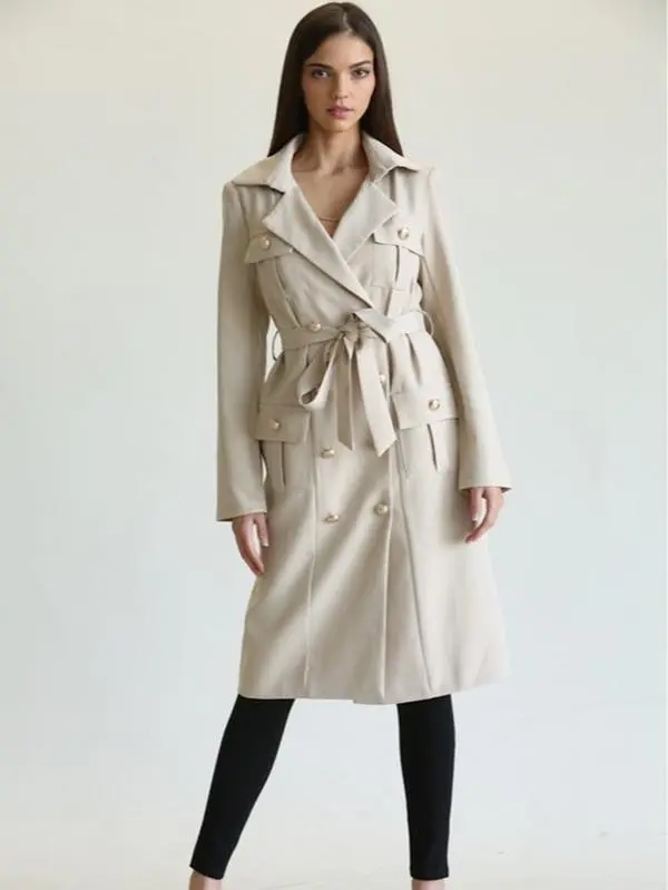 Blithe Double Breasted Luxury Trench Coat
