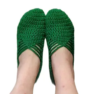 hand crochet slipper sock