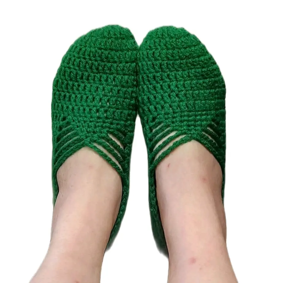 hand crochet slipper sock