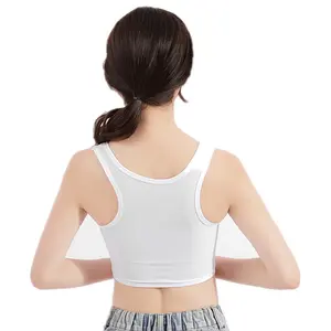 CuteStreet Transgender Tomboy FTM Chest Binder Adjustable Affordable Mesh Breathable and Strong Compression Tank Top Trans Bra Binder