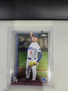 Topps Roki Sasaki #217 Rookie 2025 Chrome Baseball Card Collectible Sports Trading Card for Collectors and Sports Enthusiasts