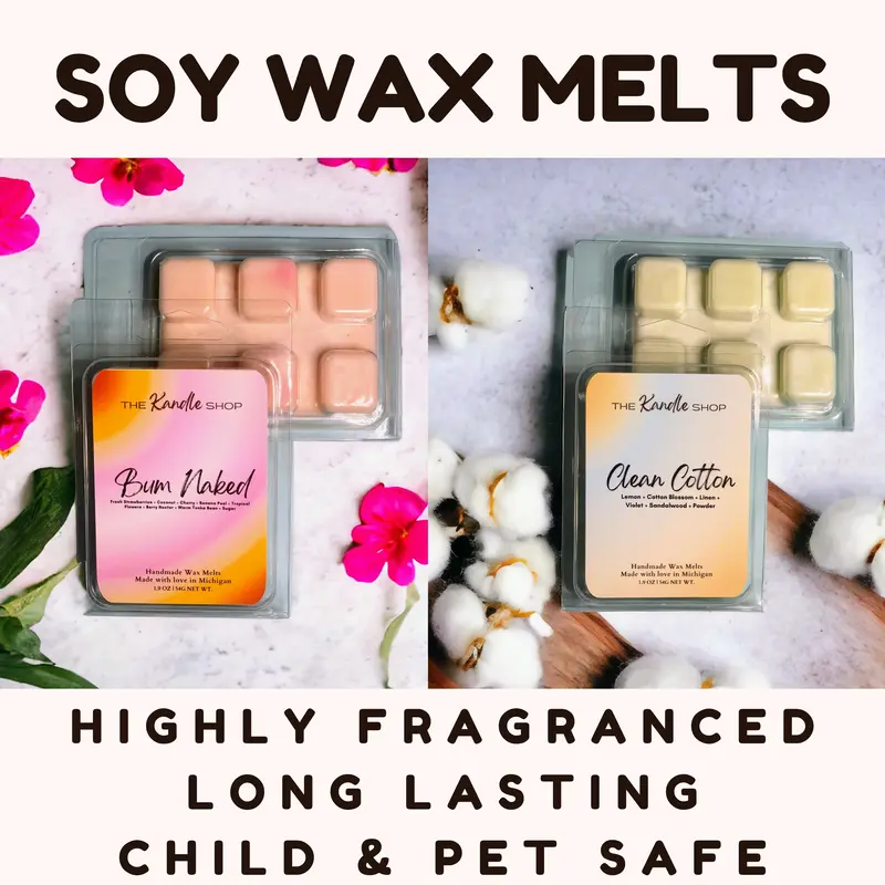 STRONG SCENTED | LONG LASTING | SOY WAX MELTS | LARGE VARIETY | HANDMADE | PET & CHILD SAFE Candle Decor Fragrance Berry Coconut Cherry Cookie