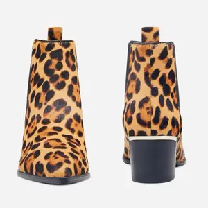 Brand Name Leopard Booties Size 6 New in Box with Original Packaging