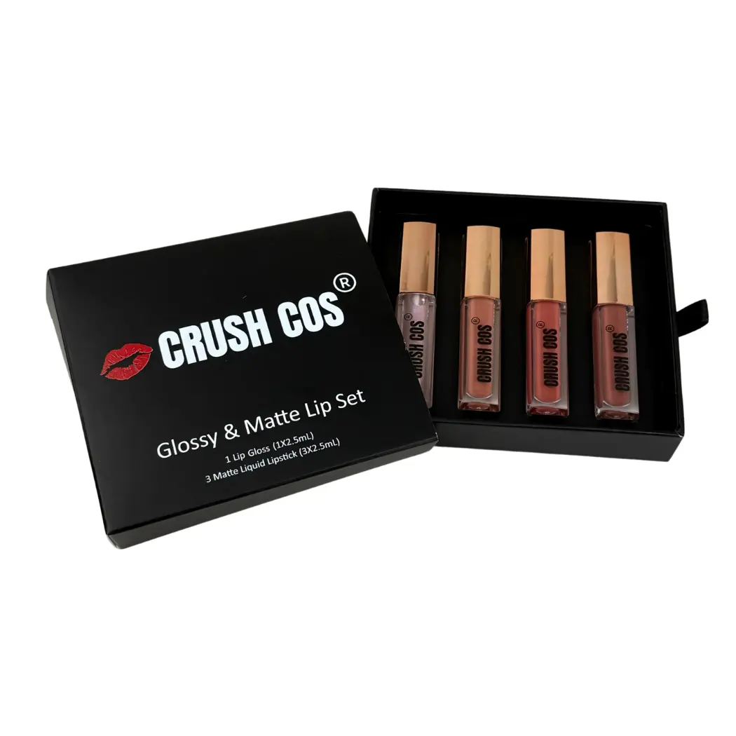 Matte Liquid Lipstick Set, Long-Lasting, Non-Stick, Waterproof Lip Gloss, 4pcs