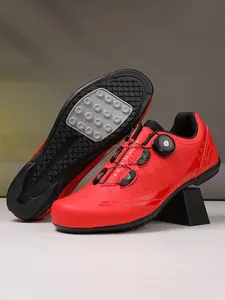 Unisex Breathable Cycling Shoes, Riding Shoes, Single Knob Lockless Road Bike Pedal Shoes, SPD Cycling Shoes, Commuter Training Dual-Use, Men's Women's Bicycle Shoes
