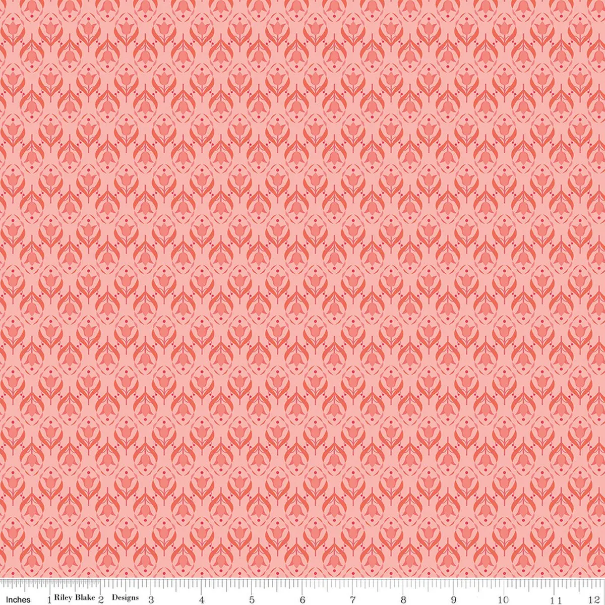 Fabric Riley Blake Coral Medallions Front Porch by the Quarter Yard C17216-CORAL