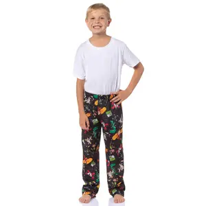 Ben 10 Boys' Cartoon Omnitrix Characters Aliens Tossed Print Sleep Pajama Pants