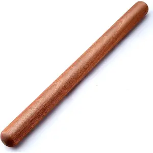 Rolling Pin, 17.7 Inches  Rolling Pin for Baking Extra Long Thickened, Classic Wooden Dough Roller for Fondant Pizza Pie Crust Cookie Pastry, Essential Kitchen Utensil, Brown
