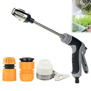High-Pressure Washer Gun for Garden Hoses, Powerful Cleaning Device with 2 Nozzles and Quick Connect Hose Adapter, Ideal for All Garden Hoses, Straight Spray Nozzles