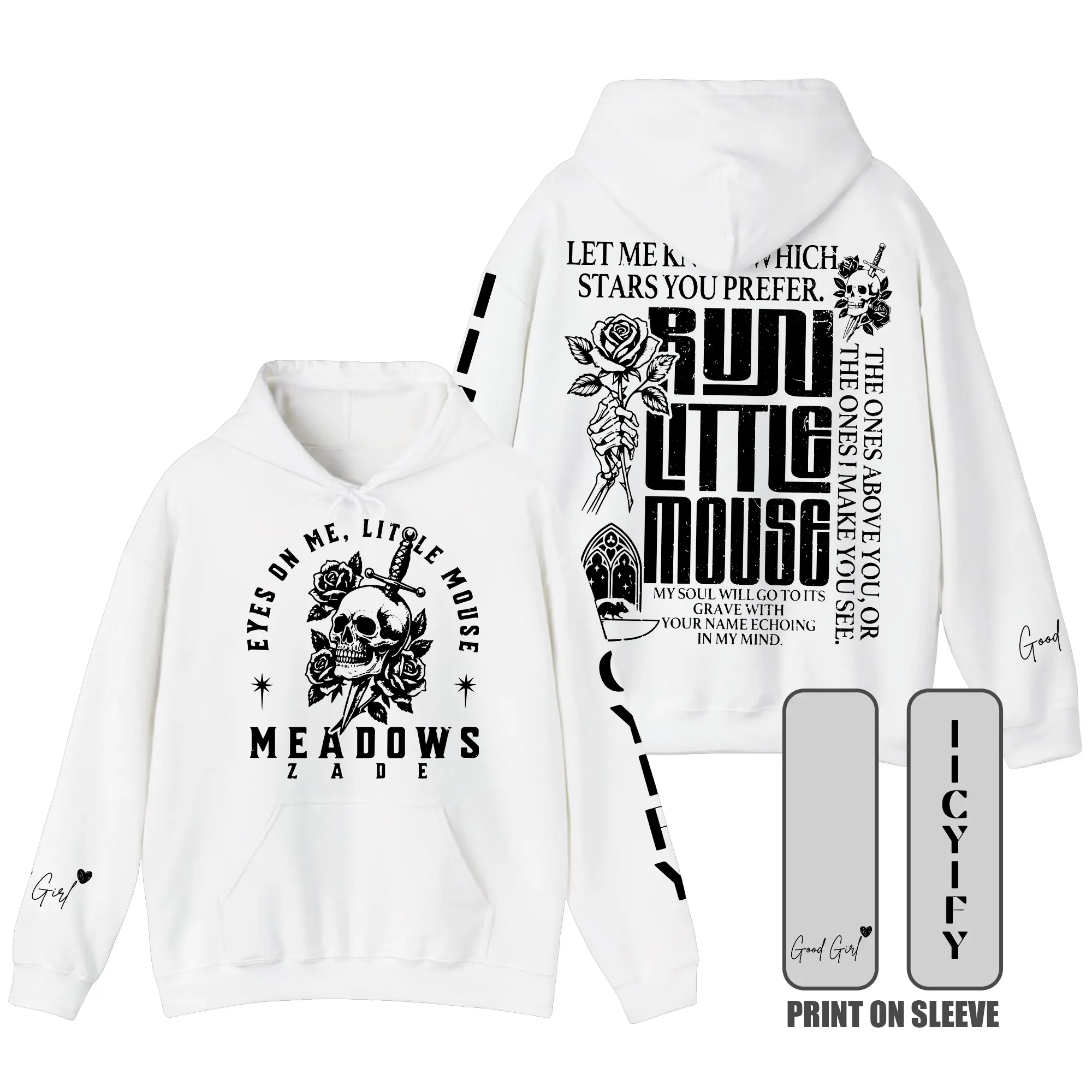 Run Little Mouse Sweatshirt, Haunting Adeline Shirt, Dark Romance Merch, Smut Reader, Women's Book Lover Gift, Rose Skeleton