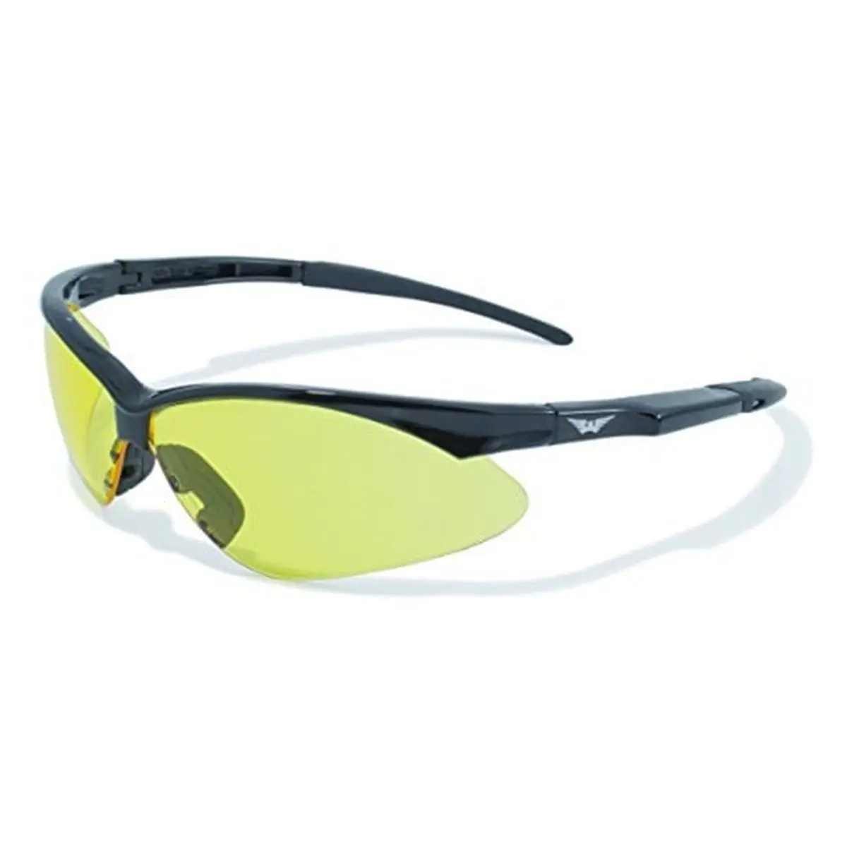 212 MAIN Safety Glasses, Freddie Yellow Tint Polycarbonate Lenses, UV400 Filter, Wind-Proof, Aerodynamic for Hunting & Outdoor Recreation, One-Piece Lens