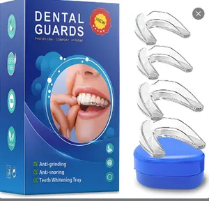 Mouth Guard for Grinding Teeth at Night: Moldable Dental Guard for Sleeping - Nighttime Protection for Teeth with 12 Cleaning Tablets
