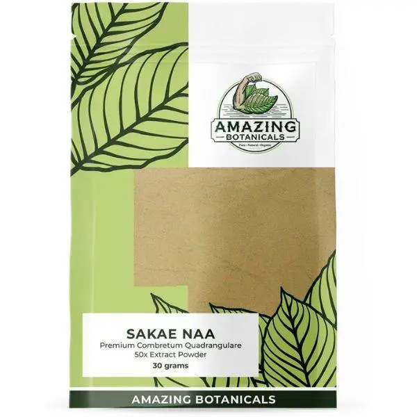 Amazing Botanicals Sakae Naa 50X Combretum Quadrangulare Extract Texture Powder - 30g Edible Dietary Healthcare Supplement, Natural Ingredients, Prop 65 Safe, High-Potency Focus & Relaxation Aid