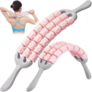 Triple Roller Massage Stick - Body Massager for Muscles - Fascia Rolling Tool - Deep Tissue Therapy for Myofascial Release and Lymphatic Drainage - Handheld Anti Cellulite Device - by Cozlow
