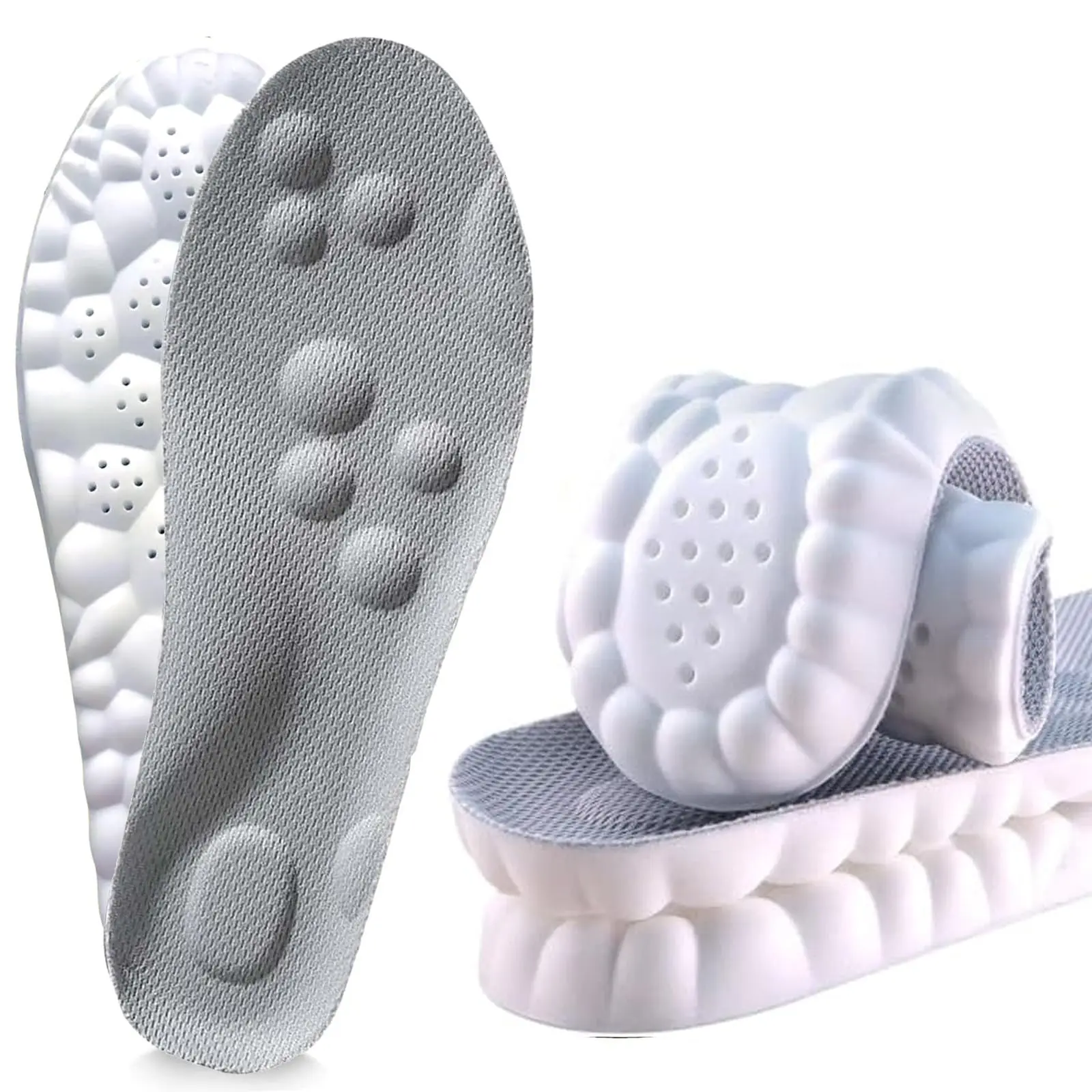 4D Insoles - 4D Cloud Technology Insole - Super Soft, Ultra Comfort Insoles, 4D Sports Shoes Insoles, Acupoint Massage Insole for Foot