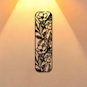 1pc Large Floral Metal Wall Art, Floral Statue Mural, Perfect for Master Bedroom, Lounge, Office Decor, Mother's Day Decor, Ideal Gift for Mom,Perfect For Halloween/Christmas/Easter decor.