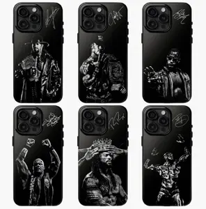 WWE All Legends Signature Phone Case, Legendary Wrestler Collection, Iconic Wrestling Star Black Phone Cover, Gifts For American Professional Wrestling E