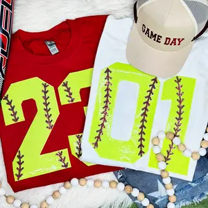 Softball Number Sequin Patch