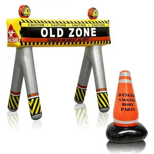 2pc Inflatable Road Sign Props, Party Balloons, Traffic Signs, Retirement Party, Holiday Party, Camping Props, Creative Balloon Gift