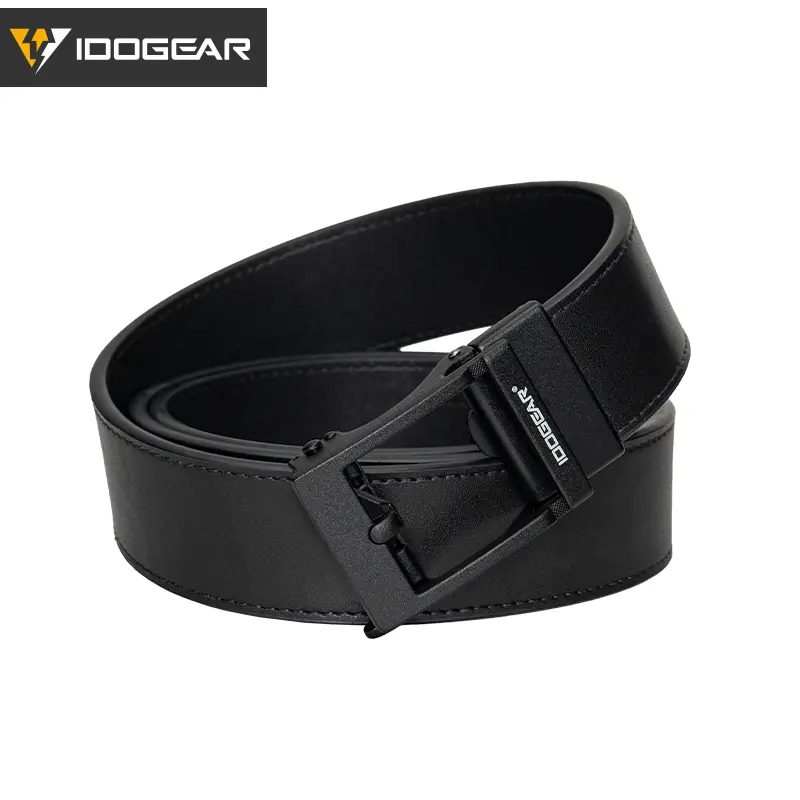 IDOGEAR 1.5" Genuine Leather Belt Men's EDC Belts Leather Dress CCW Belt 3435
