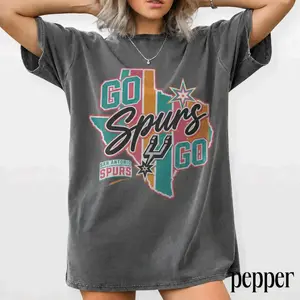 [Sale Off 50%] Vintage Go Spurs Go Shirt, San Antonio Basketball Fan Tee, Spurs Game Day Shirt, Retro Basketball Team Spirit Gift