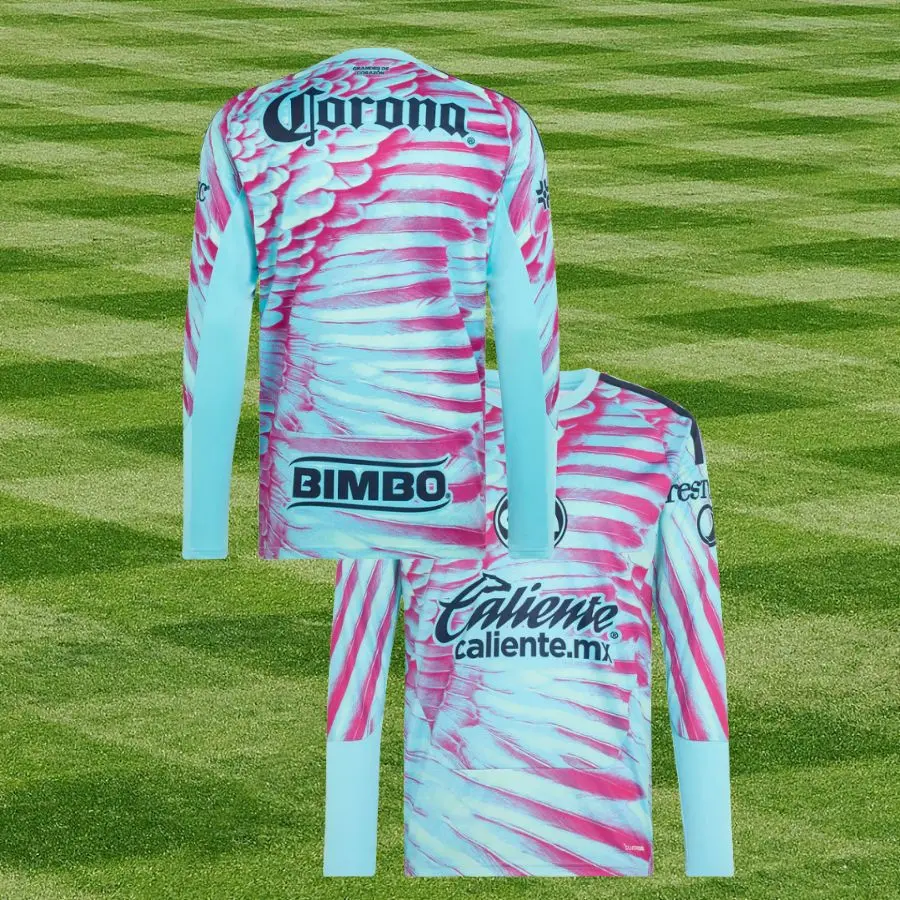 Men's América Soccer Jersey 26 27, Quick-Dry Long Sleeve Football Shirt, Breathable Athletic Sports Top for Training Game Day