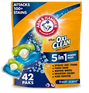 OxiClean 5-in-1 Laundry Detergent Power Paks, 42 Count (Packaging may vary)